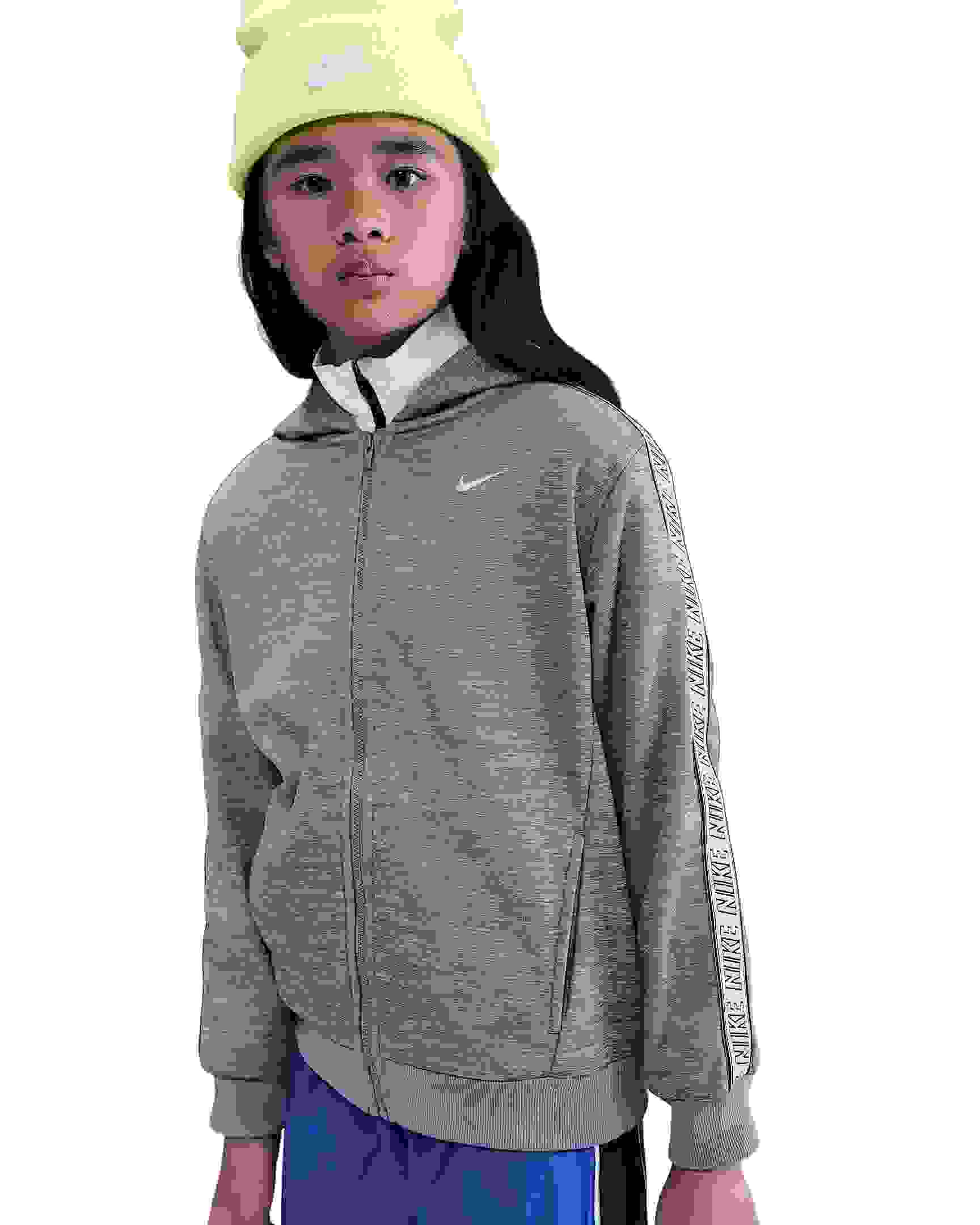 Nike Sportswear Club Dri-FIT Full-Zip Big Kids' Grey Jacket